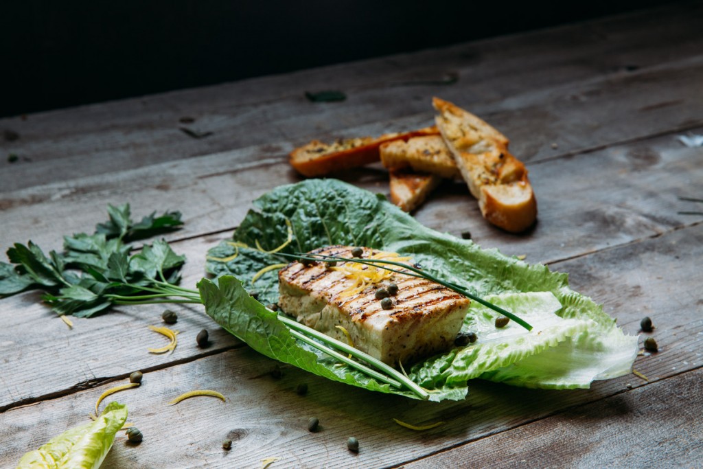 Grilled Halibut with Vinaigrette