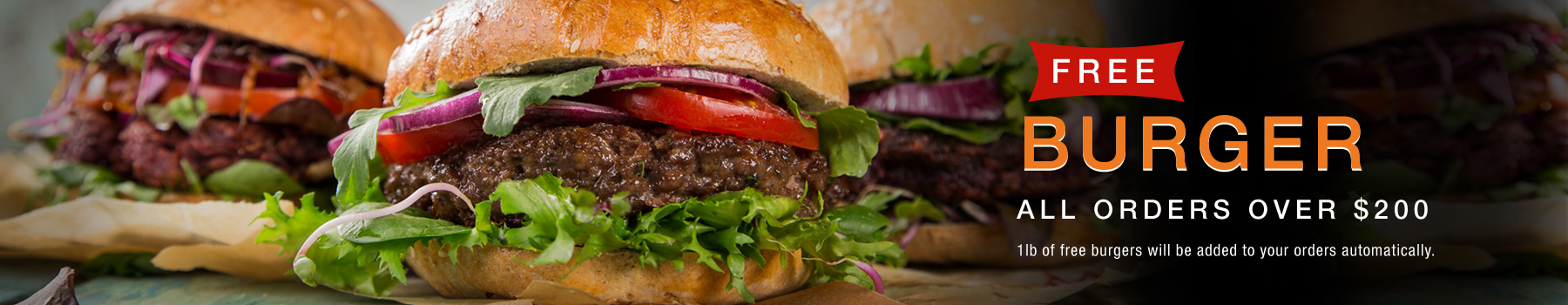 free burger on orders over $200