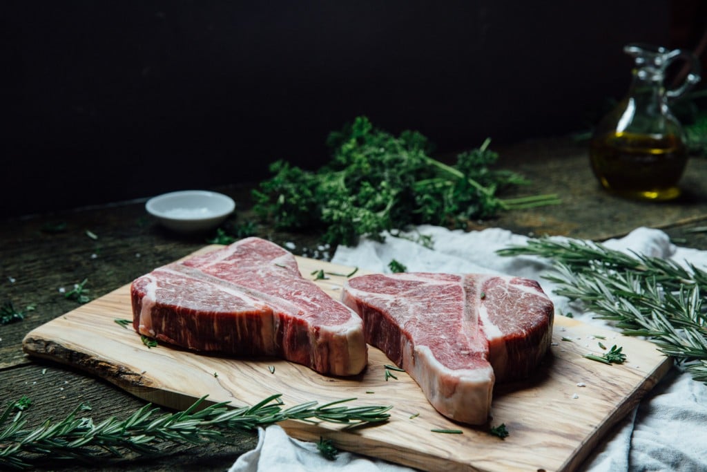 Premier Meat Company Porterhouse dry age steaks come one inch thick and ready to grill to perfection! USDA Choice beef delivery fresh meat to your door.
